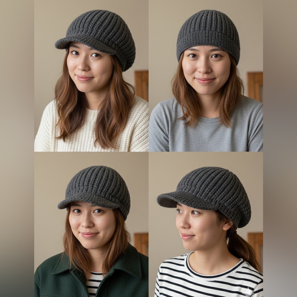Source Unknown Dark Gray Women's Knit Hat